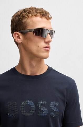 BOSS T-Shirt 'Logo Glamping' in Blau