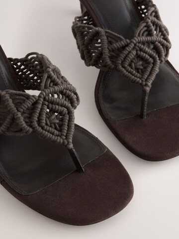 Next T-bar sandals in Brown