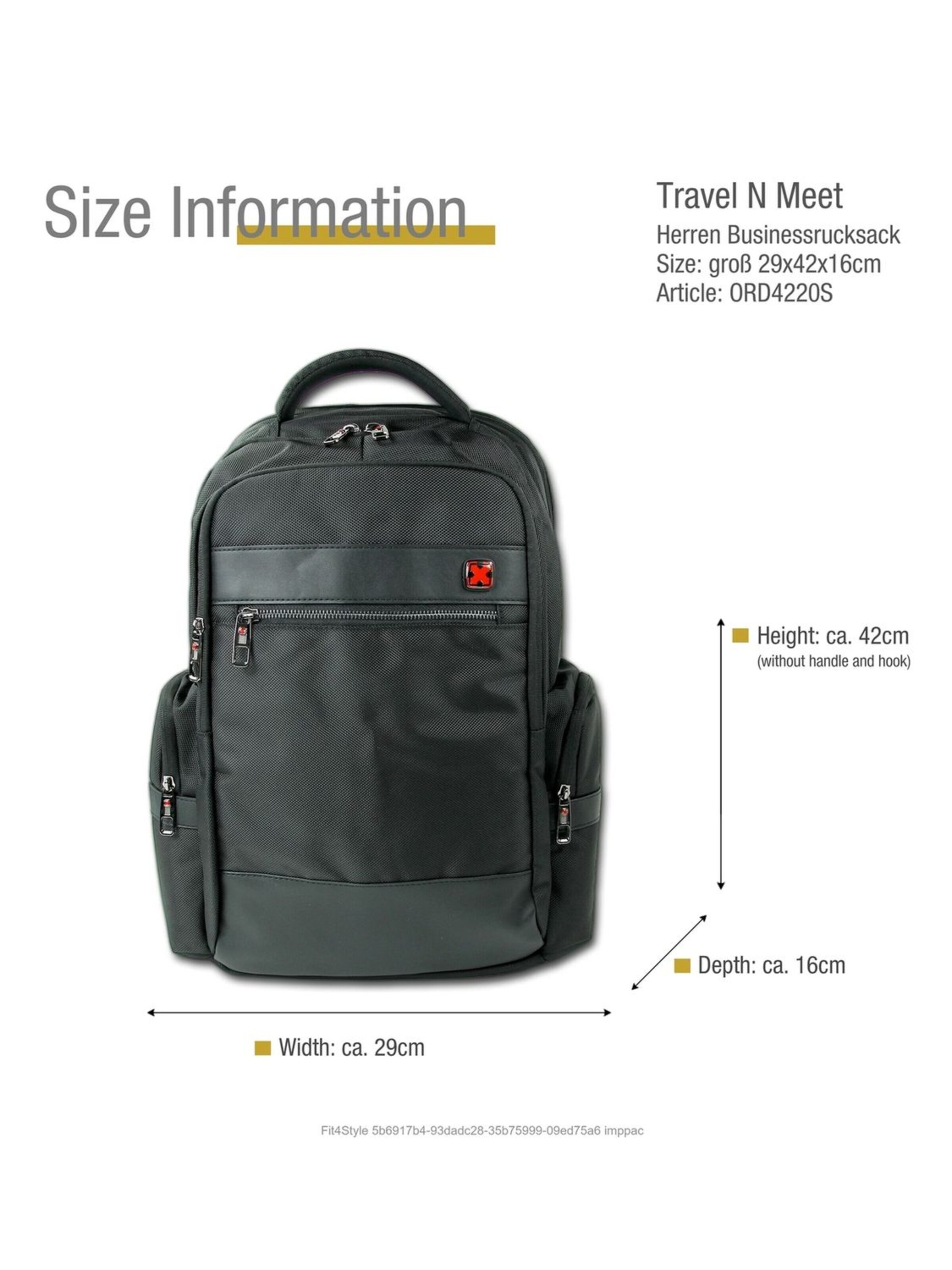 Sac à dos Travel N Meet en noir