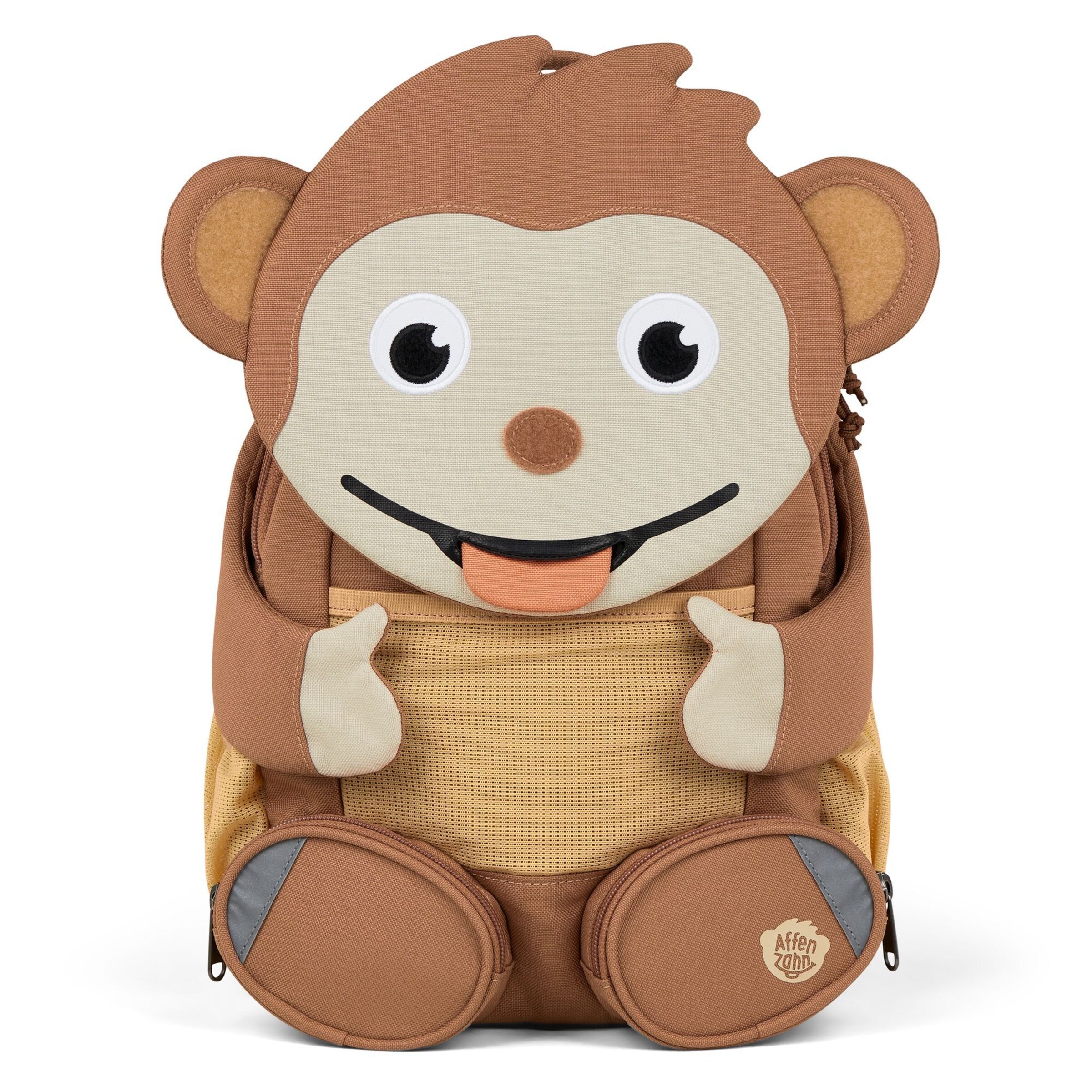 Affenzahn Backpack 'Großer Freund' in Brown: front