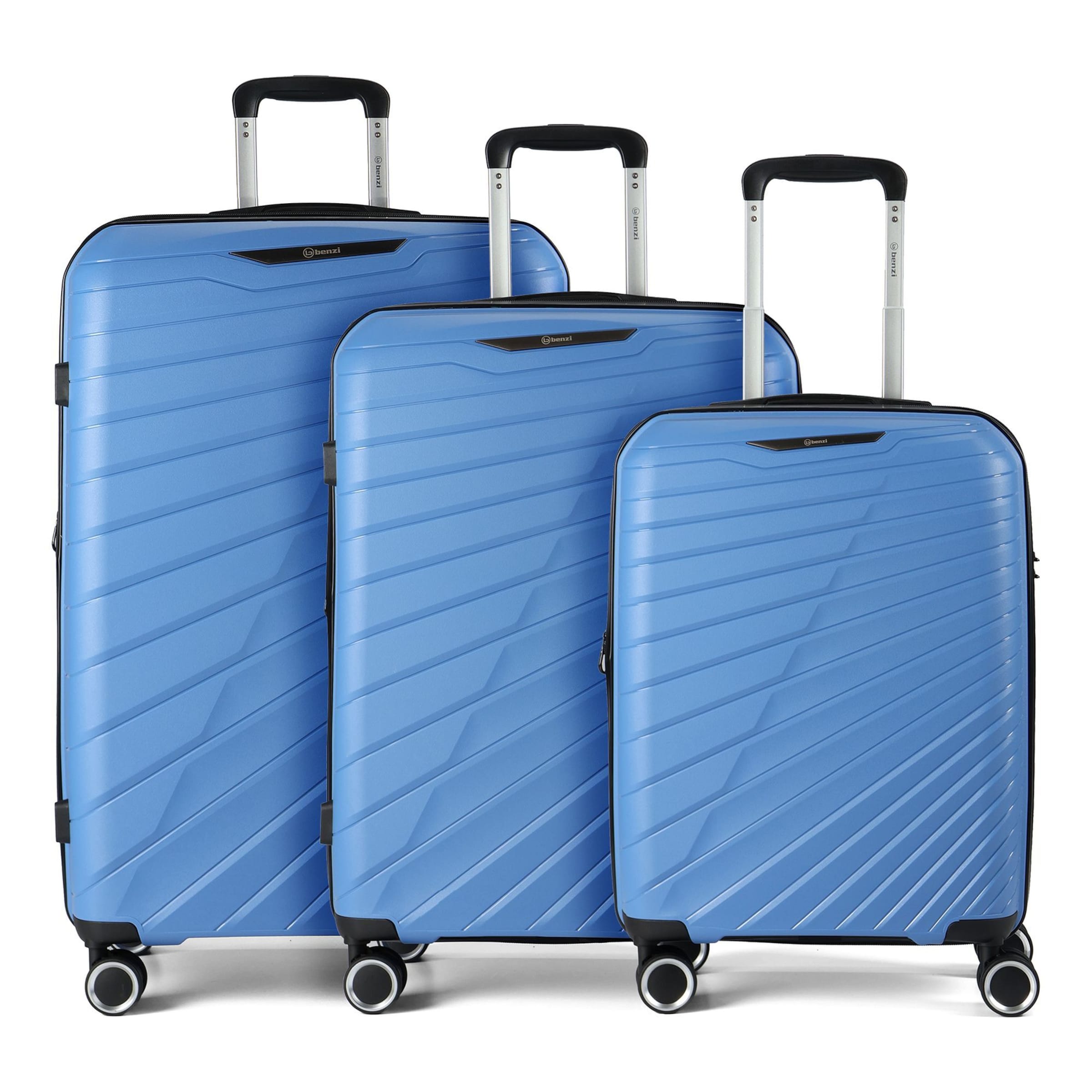 Benzi Suitcase Set in Blue: front