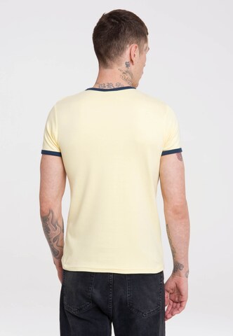 LOGOSHIRT Shirt 'Batgirl' in Yellow