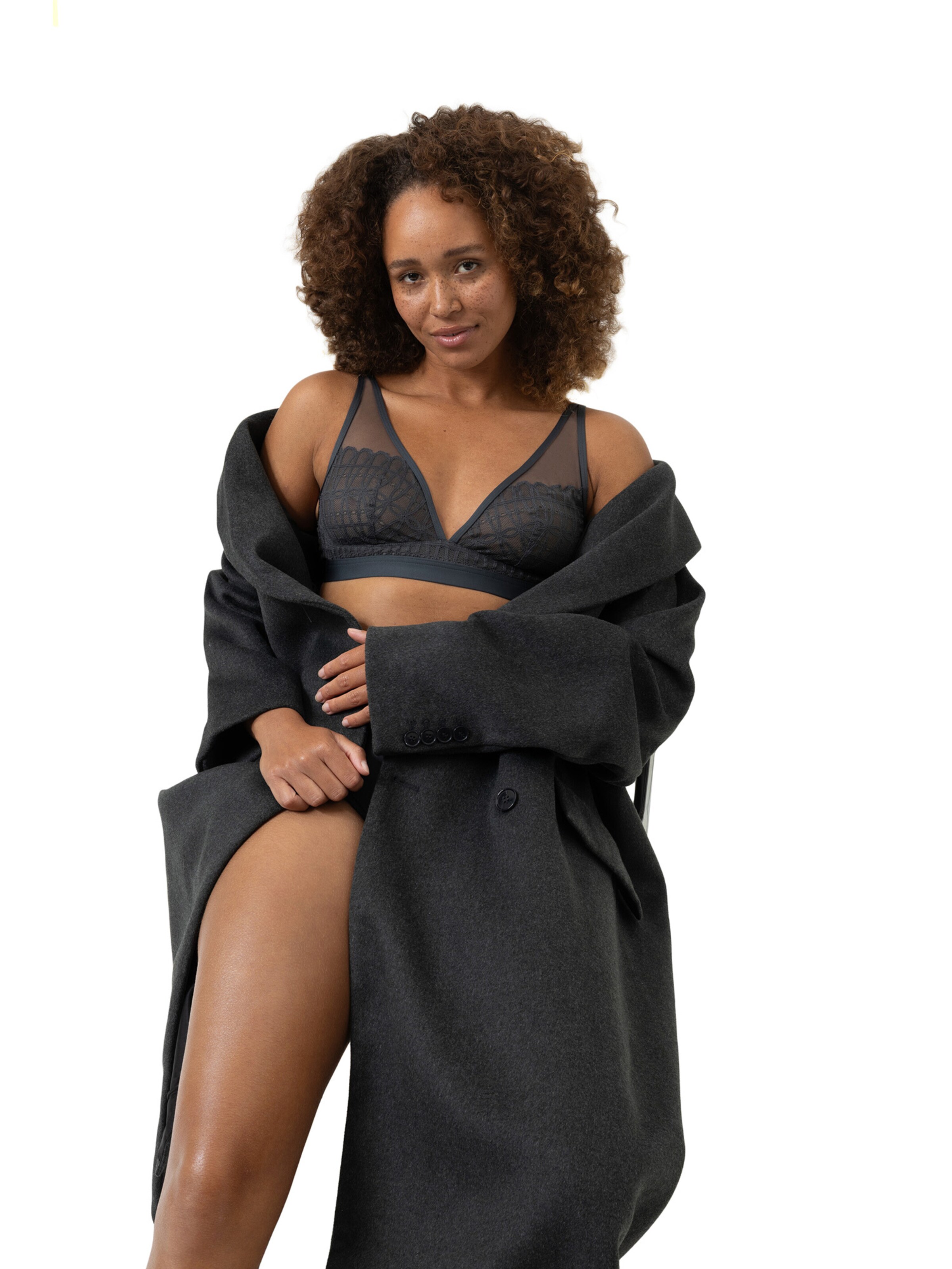 Mey Triangle Bra 'Poetry Temptation' in Grey