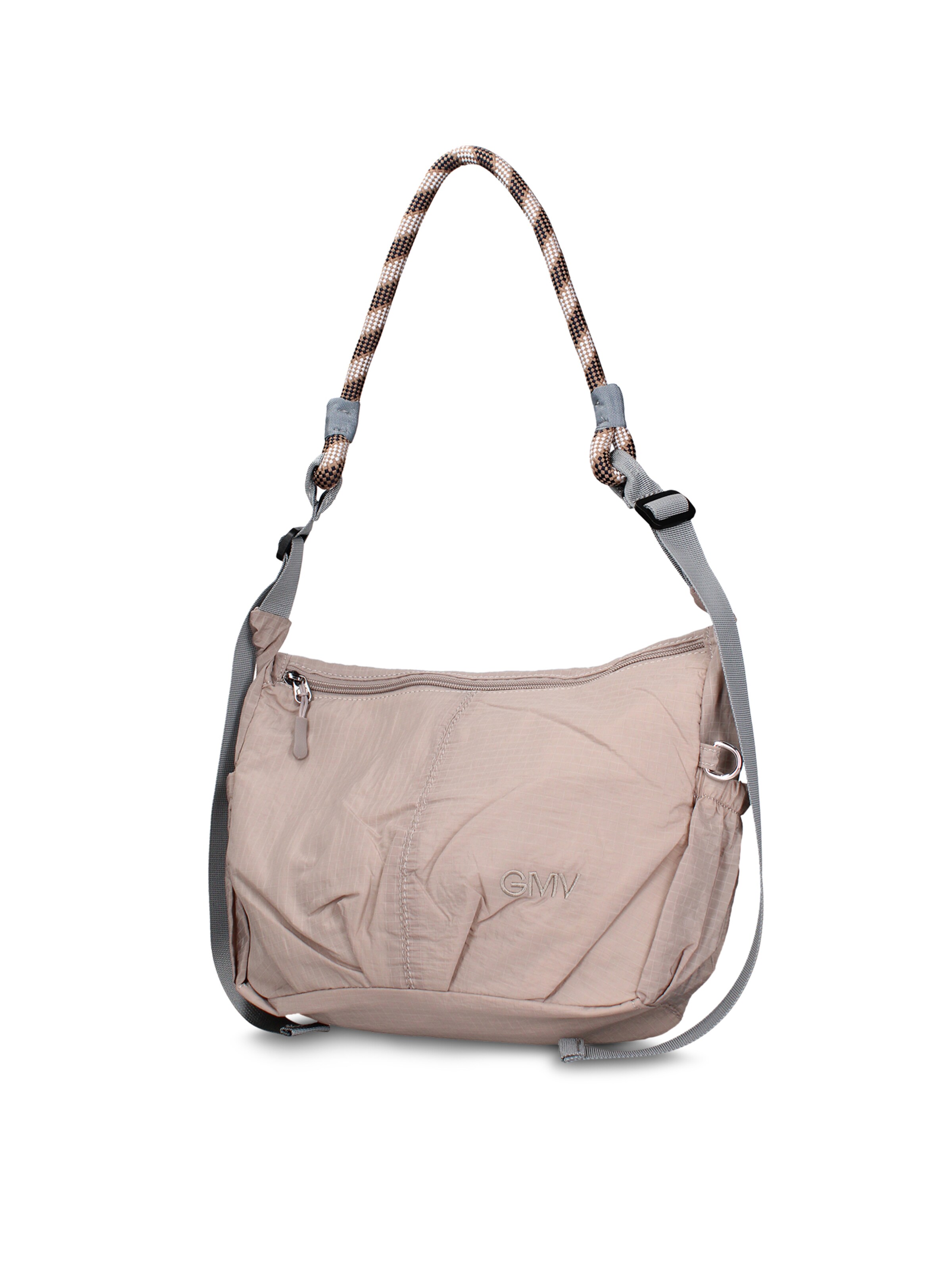 Borsa a spalla 'Borsa a Spalla Donna Gianmarco Venturi Pelle Vegana PU con Zip' di GianMarco Venturi in grigio