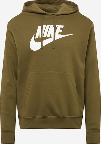 Nike Sportswear Sweatshirt 'Club Fleece' in Green: front