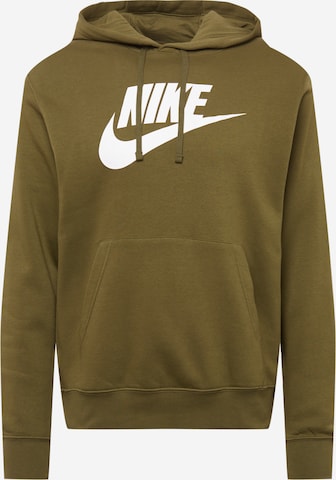 Nike SportswearSweater majica 'Club Fleece' - zelena boja: prednji dio