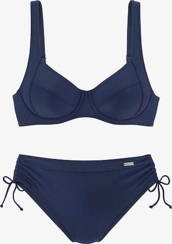 LASCANA T-Shirt Bikini in Blau: predná strana