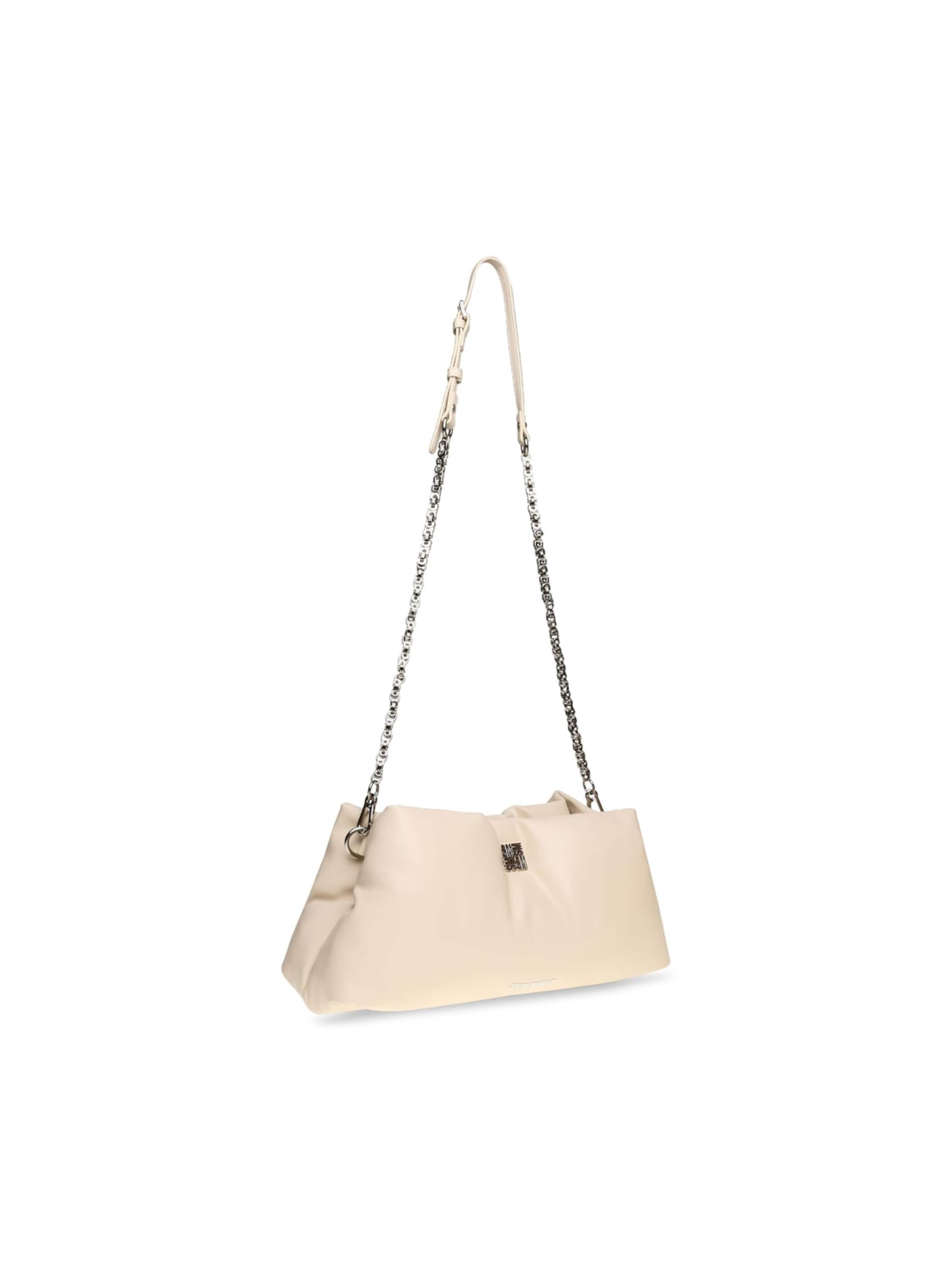 STEVE MADDEN Skuldertaske 'BVerge Bone / Silver' i hvid: forside