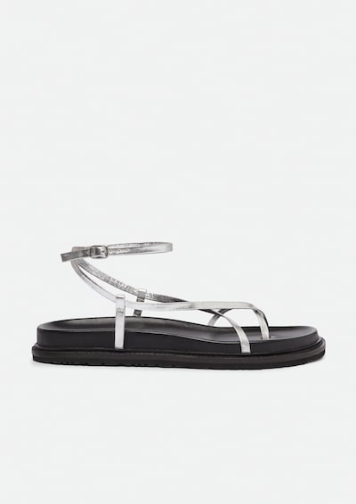 COMMA Teenslipper in de kleur Zilver, Productweergave