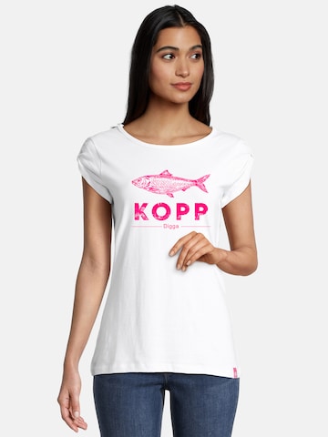 salzhaut Shirt 'Biike - Fischkopp Digga' in Wit: voorkant