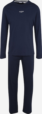 GUESS - Pijama largo 'DERRICK' en azul: frente