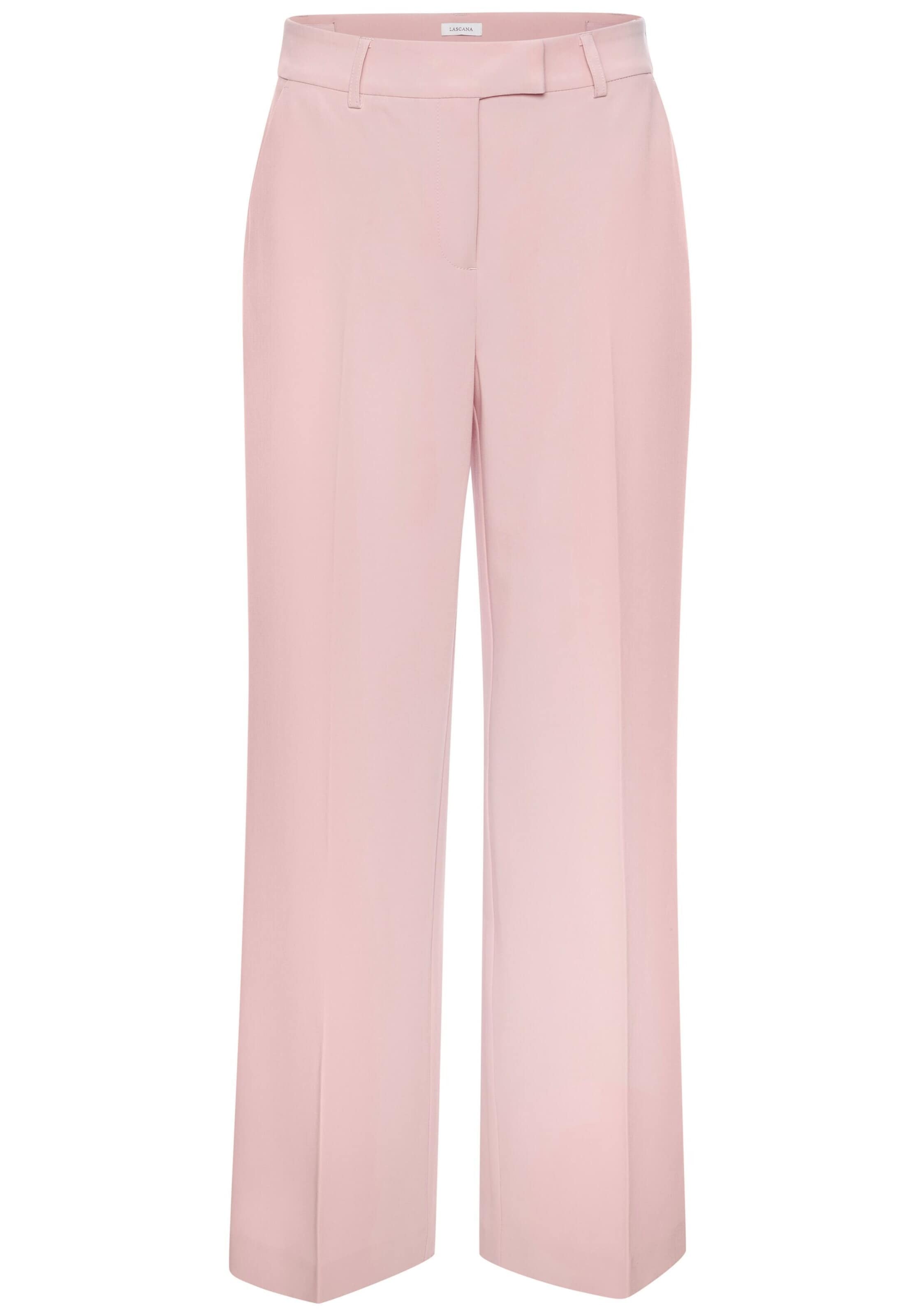 LASCANA Wide Leg Bukser med fals i pink: forside