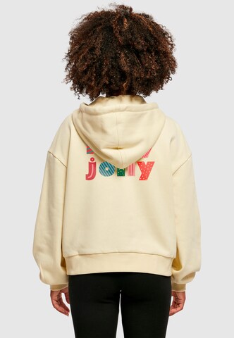 Merchcode Sweatshirt 'Christmas Holly Jolly Mood' in Gelb: Vorderseite