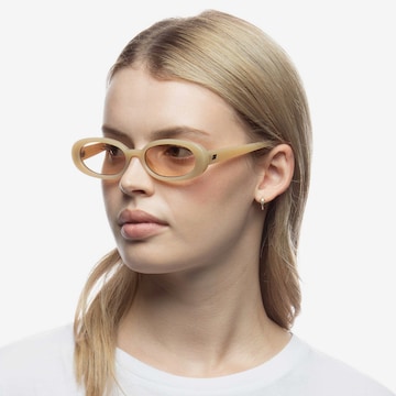 LE SPECS Okulary przeciwsłoneczne 'Outta Love' w kolorze brązowy