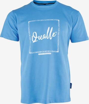 Qualle Shirt 'Gameplay Respekt' in Blue: front