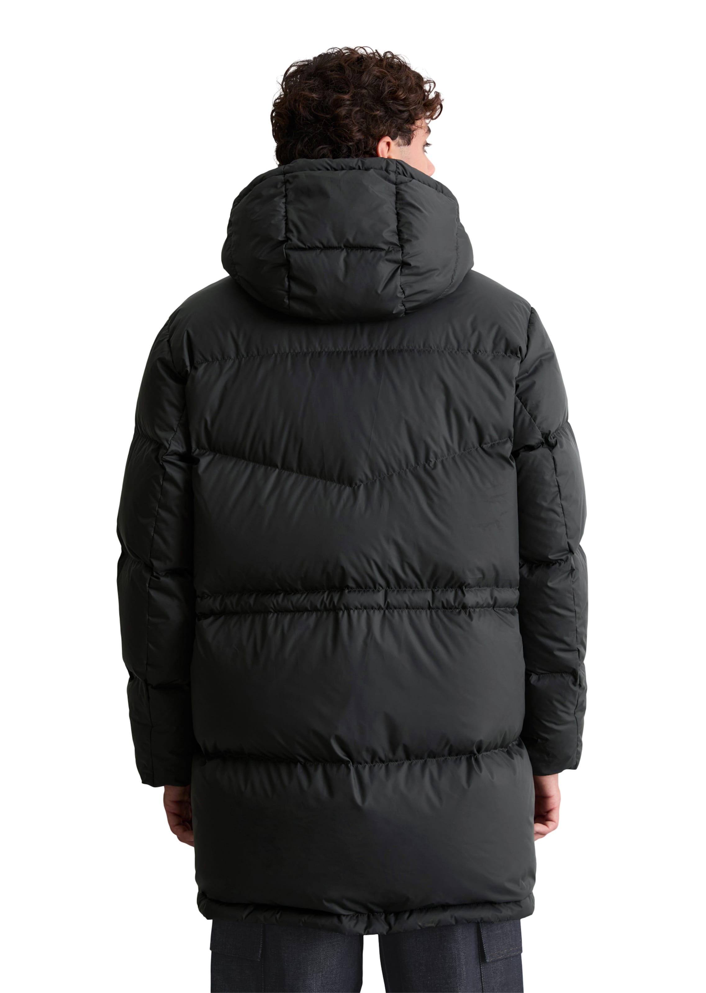 Marc O'Polo DENIM Wintermantel in Schwarz: Rückseite