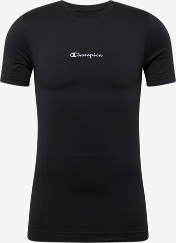 T-Shirt fonctionnel Champion Authentic Athletic Apparel en noir : devant