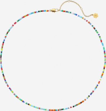 Chaîne 'Multicolor Bead' Hey Happiness en or : devant