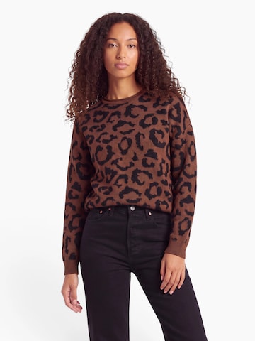 ONLY Pulover 'ONLJADE' | rjava barva: sprednja stran