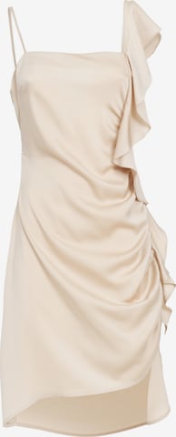 Robe de cocktail Influencer en beige : devant