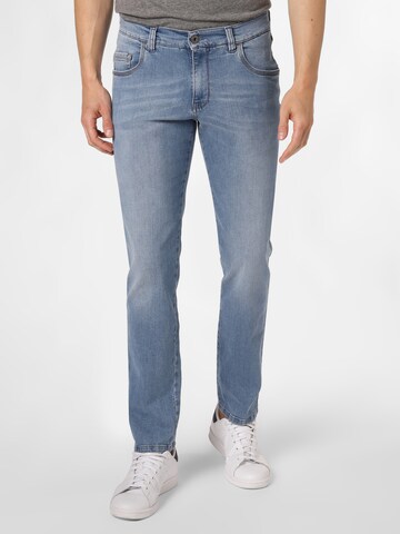 Finshley & Harding Slimfit Jeans 'Timmy' in Blauw: voorkant