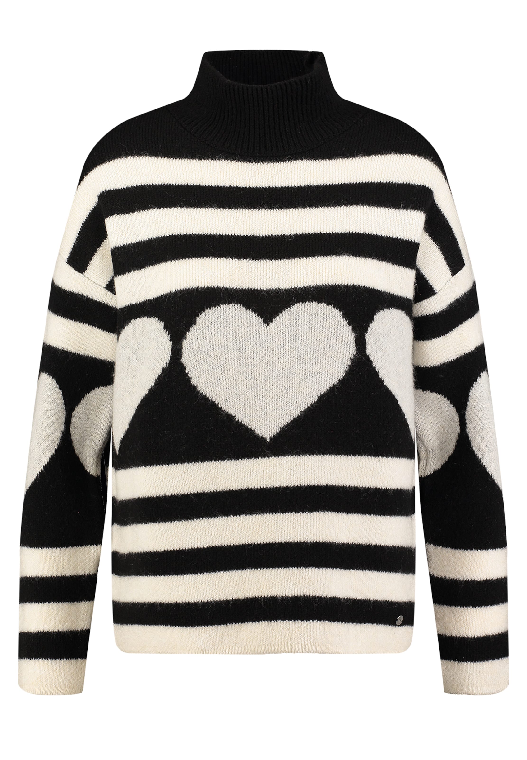 Key Largo Pullover 'Dear' in Schwarz: Vorderseite