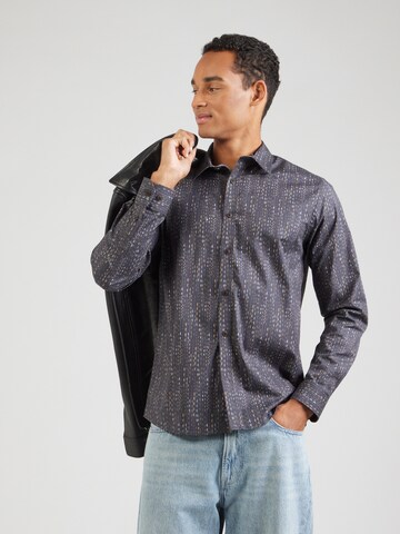 INDICODE JEANS Regular fit Skjorta 'Entry' i svart: framsida