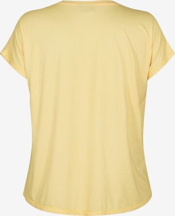 Active by Zizzi Sportshirt 'Abasic' in Gelb