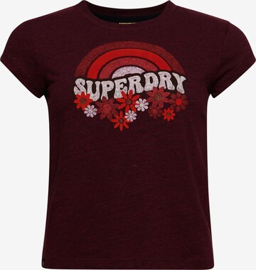 T-shirt Superdry en rouge : devant