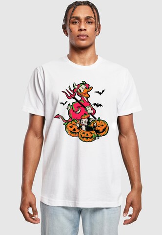 T-Shirt 'Donald Duck - Halloween Devil' ABSOLUTE CULT en blanc : devant