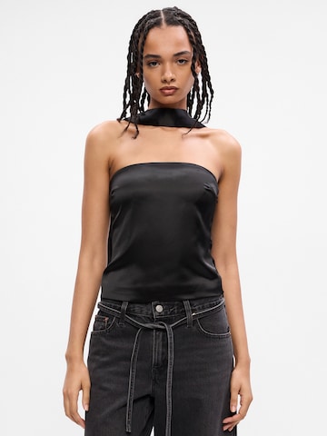 Gina Tricot Top | črna barva: sprednja stran