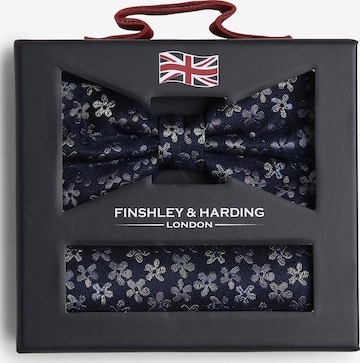 Finshley & Harding London Set: Fliege und Einstecktuch in Blau: predná strana