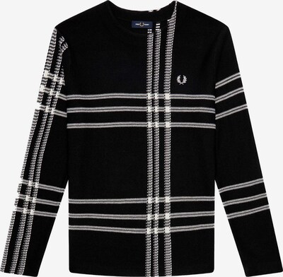 Fred Perry Pullover in schwarz / weiß, Produktansicht