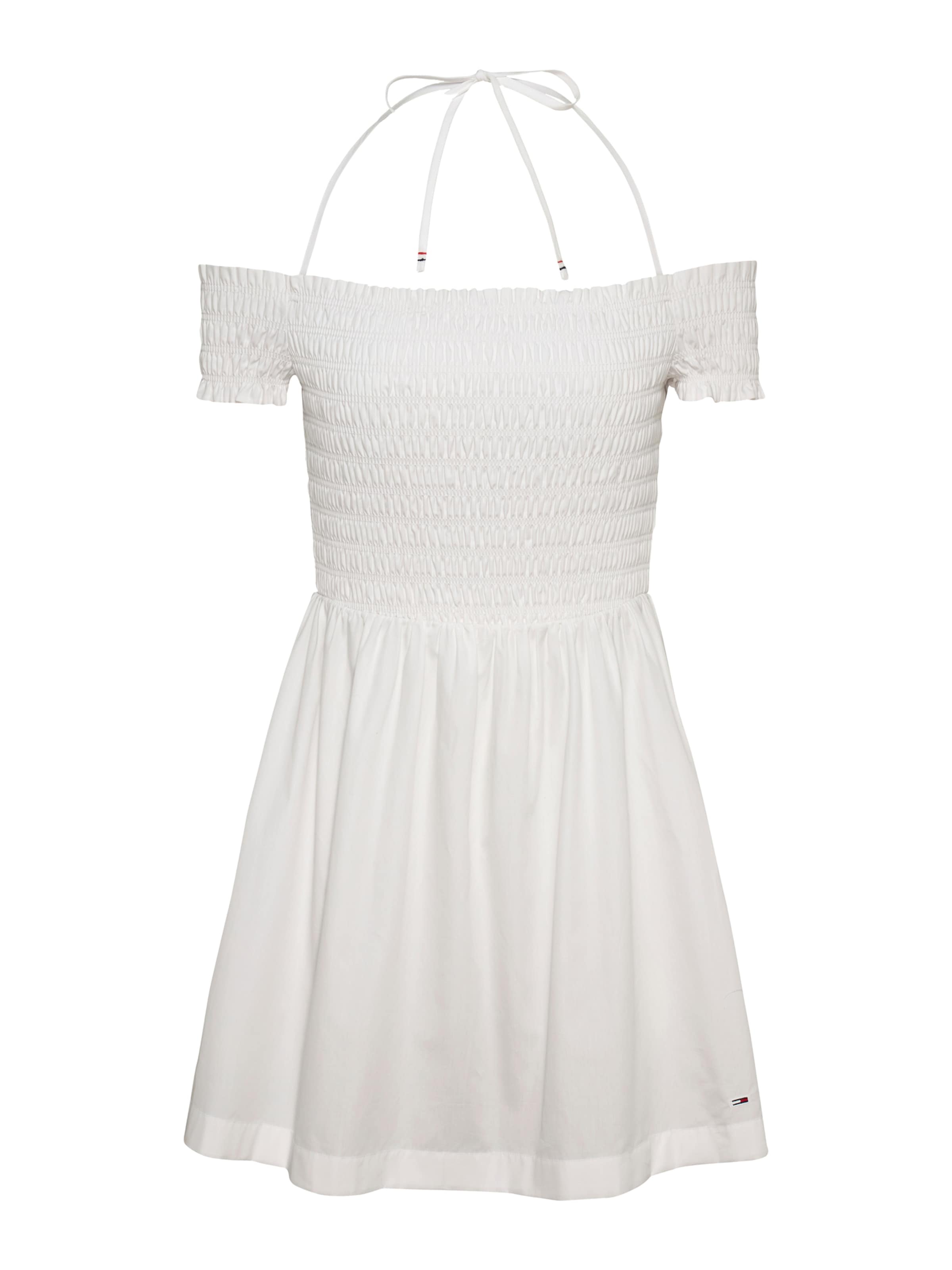Tommy Jeans Καλοκαιρινό φόρεμα σε λευκό: μπροστά
