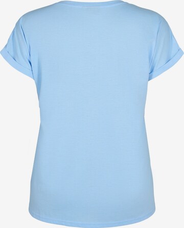 Zizzi T-Shirt 'Katja' in Blau