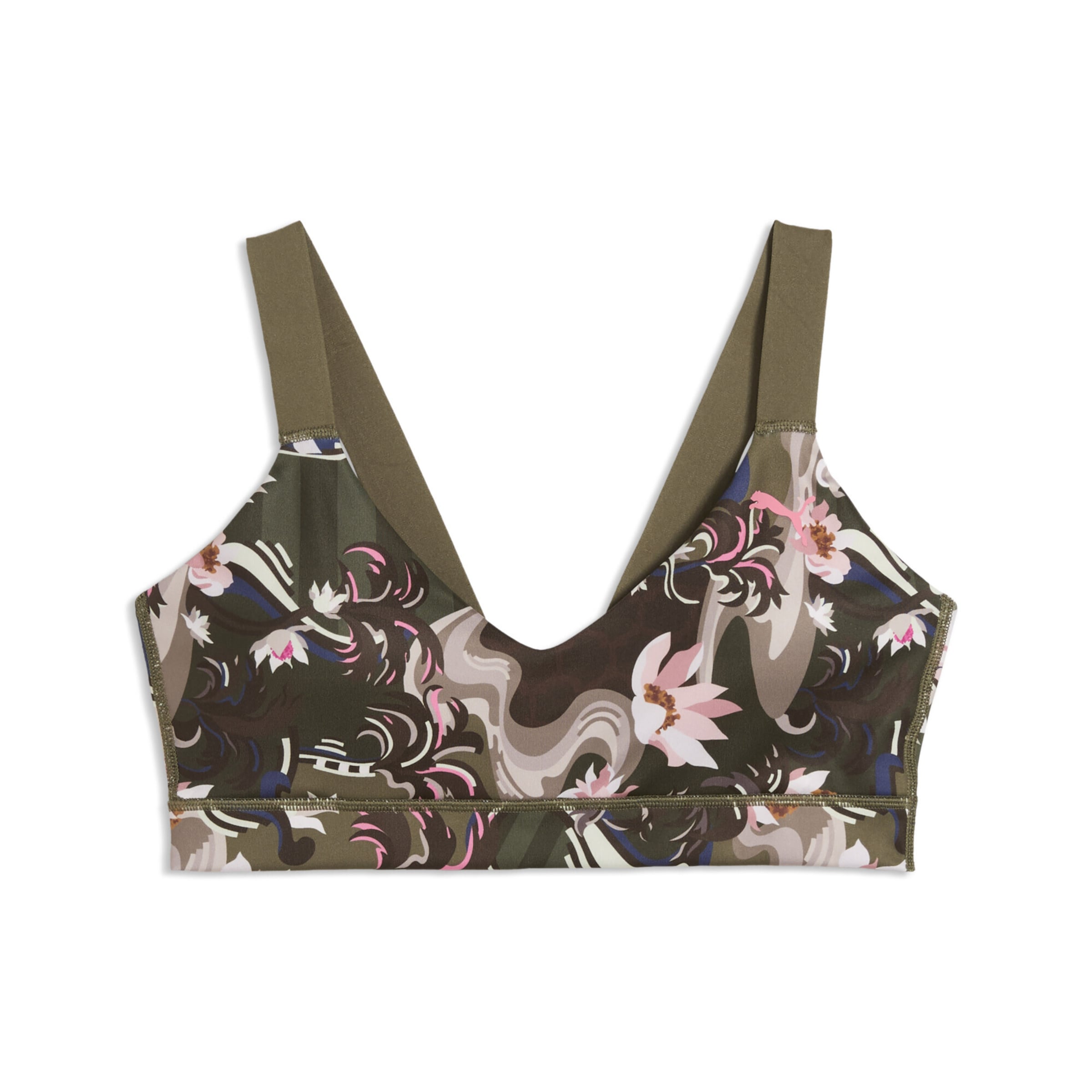 PUMA Sport bh 'League' in Groen: voorkant