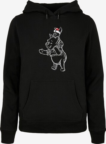 ABSOLUTE CULT Sweatshirt 'Winnie The Pooh - Piglet Christmas' in Black: front