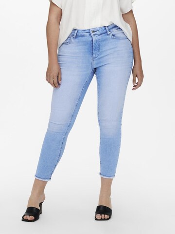 ONLY Carmakoma Skinny Jeans in Blauw: voorkant