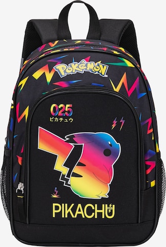 Pokémon Backpack 'Pokémon Backpack Kids Black – Boys Girls School Bag with Pikachu Design and Front Pocket' in Black: front