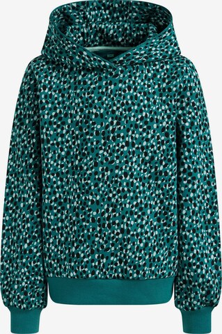 WE Fashion Sweatshirt in Groen: voorkant