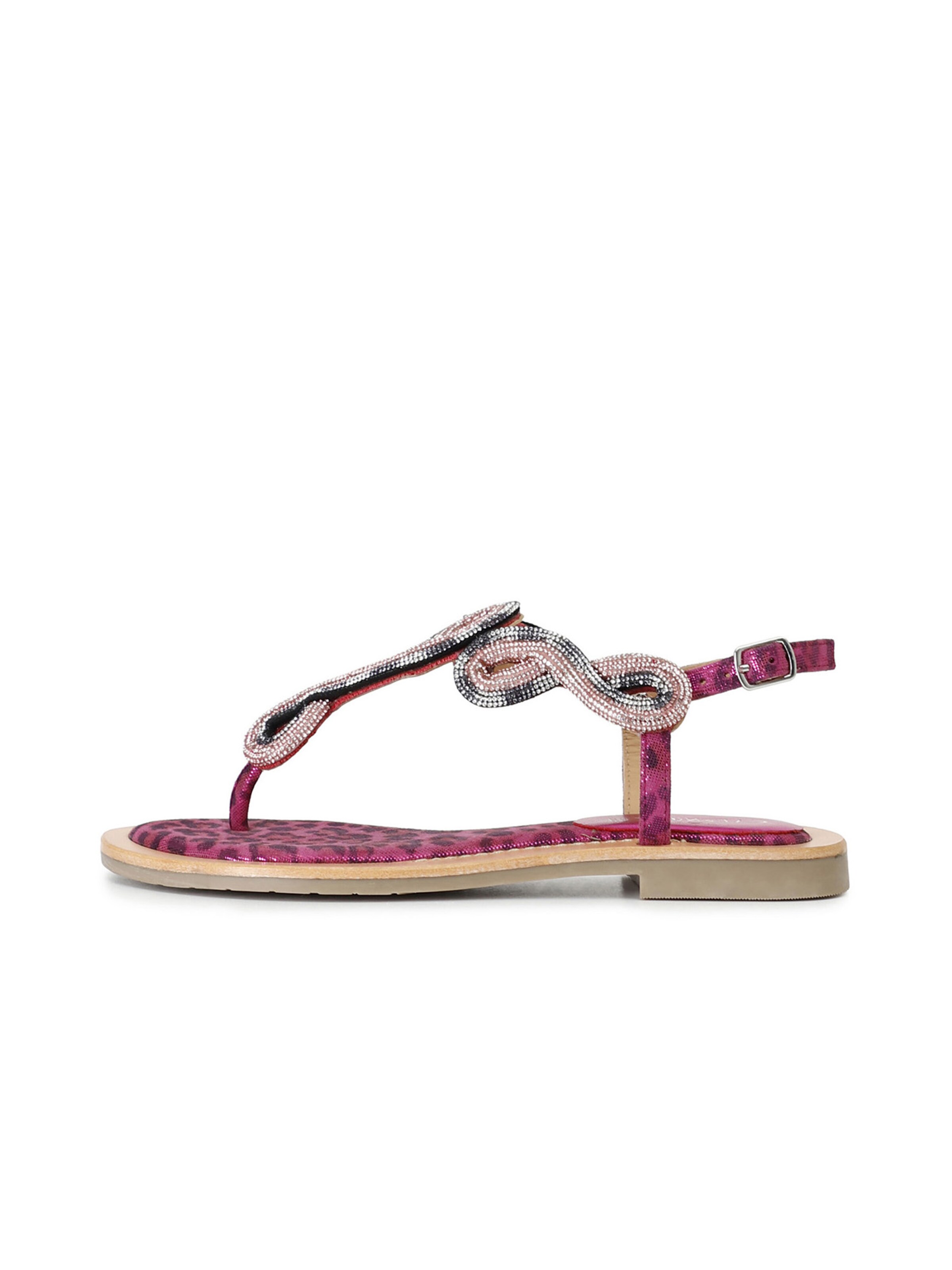 CAFè NOIR Sandalen met riem in Roze: voorkant