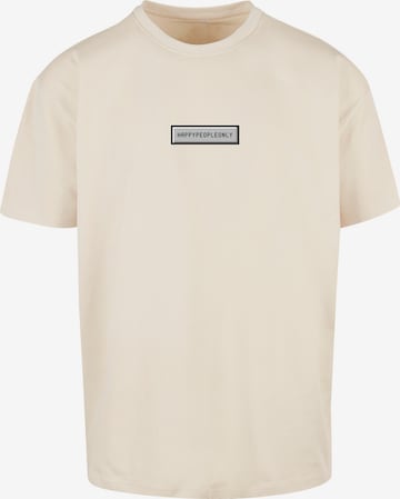 F4NT4STIC Shirt 'SIlvester Party Happy People Only' in Beige: voorkant