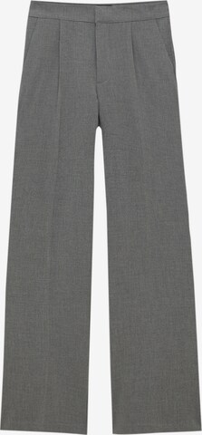 Pull&Bear Kalhoty se sklady v pase – šedá: přední strana