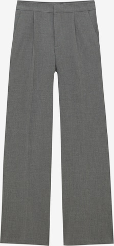 Wide Leg Pantalon à pince Pull&Bear en gris : devant