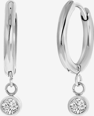 Boucles d'oreilles Lucardi en argent : devant