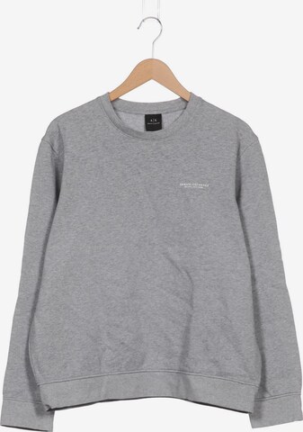 ARMANI EXCHANGE Sweatshirt & Zip-Up Hoodie in XL in Grey: front