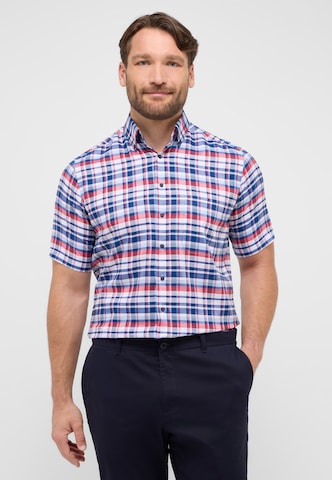 ETERNA Comfort fit Overhemd in Blauw: voorkant