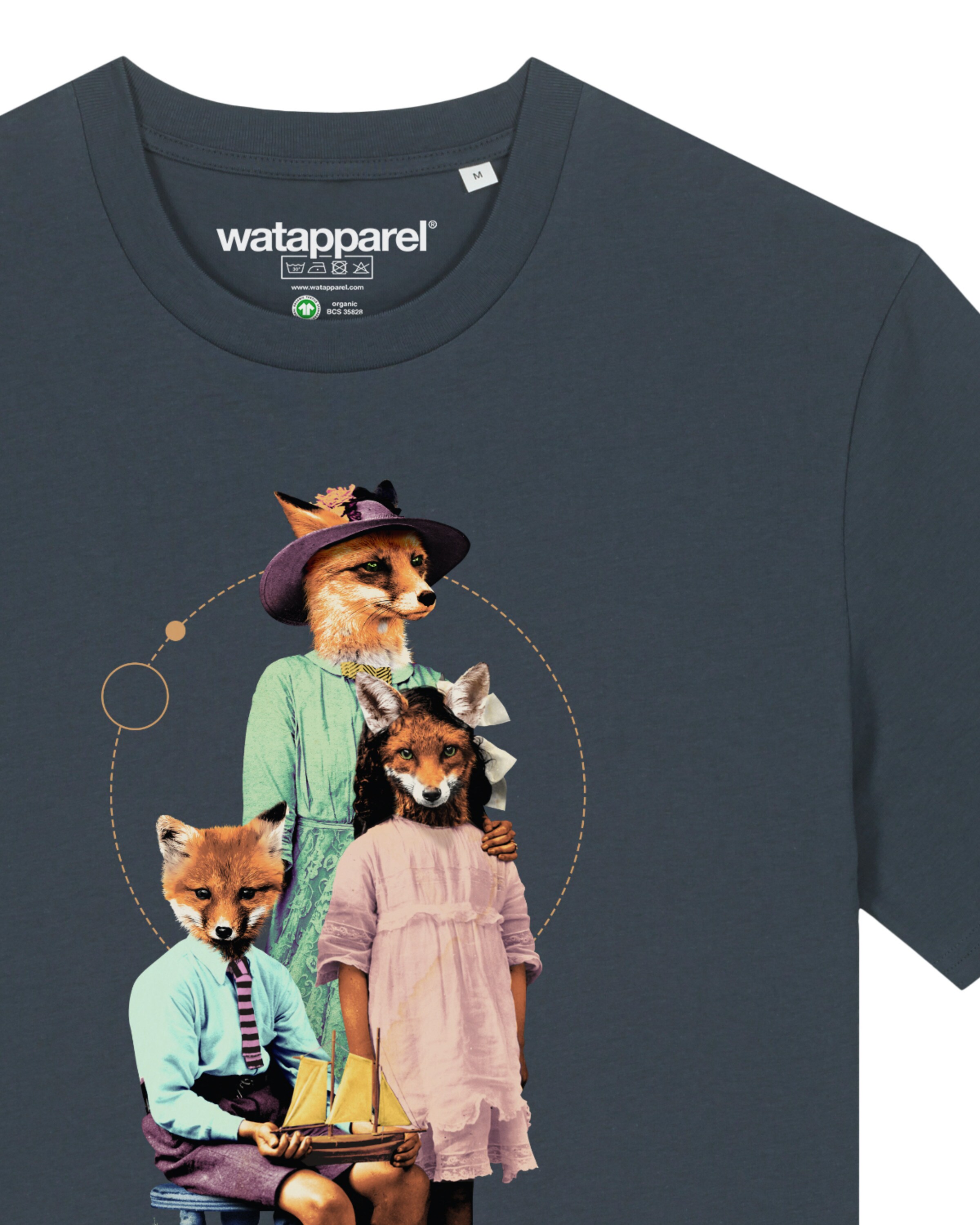 Watapparel Shirt ' Fancy Fox ' in Grey