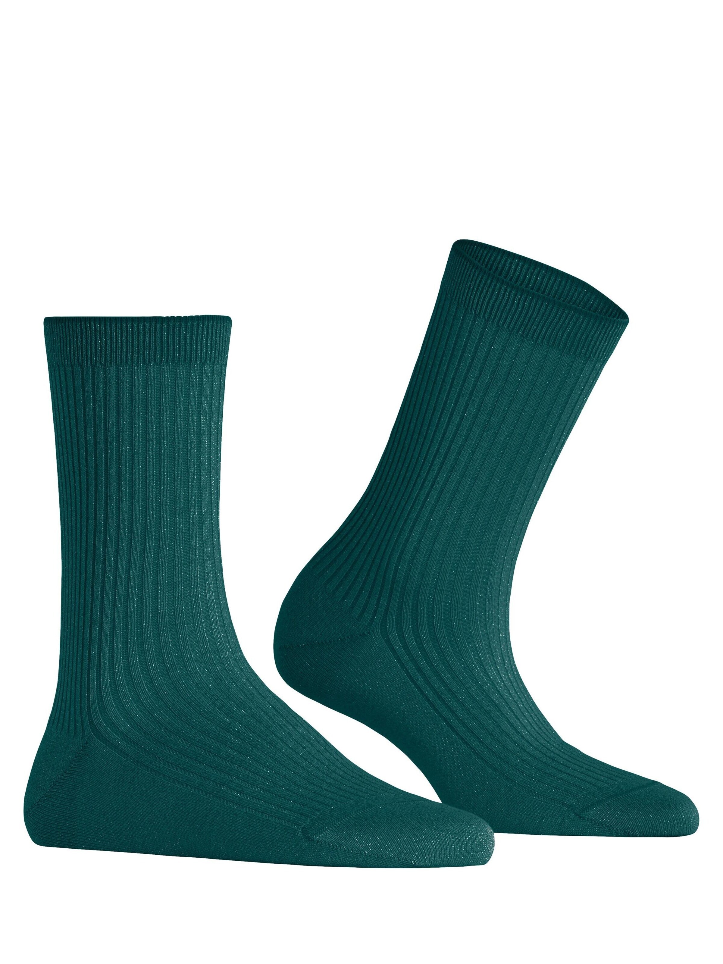 FALKE Socken 'Shiny Rib'‌‌‌‌‌‌ in Grün
