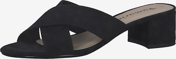 TAMARIS Pantolette i svart: framsida